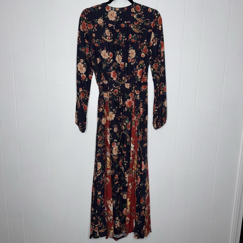 Farm Rio Anthropologie Women’s Gracia Wrap Maxi Dress Floral Size Medium - Picture 4 of 10